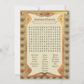 ヴィンテージ印刷可能な単語の検索 シーズンカード (正面)