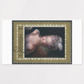 ヴィンテージ印刷可能な郵便結婚切手の封筒 ラベル (デザイン1)