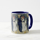 ヴィンテージ印象主義アート、カントリーダンスbyルノアール マグカップ (正面右)