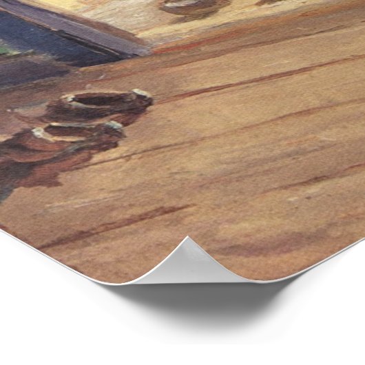 ヴィンテージ印象主義Anna Ancherによるディナーアワー ポスター (角)