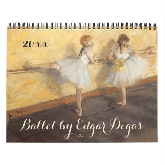 ヴィンテージ印象派バレエアートby Edgar Degas カレンダー (カバー)
