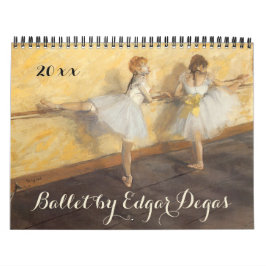 ヴィンテージ印象派バレエアートby Edgar Degas カレンダー