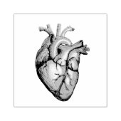 ヴィンテージ印鑑のハートイラストレーション ラバースタンプ (インプリント)