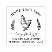 ヴィンテージ卵カートンファーム差出人住所の作成 セルフインキングスタンプ (デザイン)