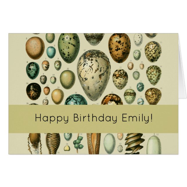 ヴィンテージ卵フランスの魚の卵アート (正面横)