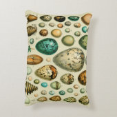 ヴィンテージ卵フランスの魚の卵アート アクセントクッション (裏面(縦))