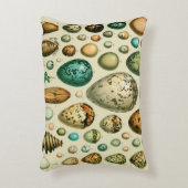 ヴィンテージ卵フランスの魚の卵アート アクセントクッション (正面(垂直))