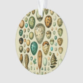 ヴィンテージ卵フランスの魚の卵アート オーナメント (正面)