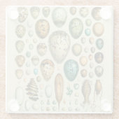 ヴィンテージ卵フランスの魚の卵アート ガラスコースター (裏面)