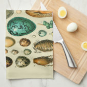 ヴィンテージ卵フランスの魚の卵アート キッチンタオル (四つ折り)