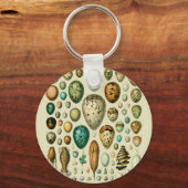 ヴィンテージ卵フランスの魚の卵アート キーホルダー (正面)