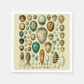 ヴィンテージ卵フランスの魚の卵アート スタンダードカクテルナプキン (正面)