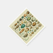 ヴィンテージ卵フランスの魚の卵アート スタンダードカクテルナプキン (角)