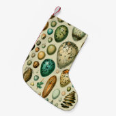 ヴィンテージ卵フランスの魚の卵アート スモールクリスマスストッキング (正面 (吊り時))