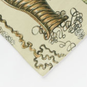 ヴィンテージ卵フランスの魚の卵アート フリースブランケット (角)