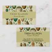 ヴィンテージ卵フランスの魚の卵アート 名刺 (正面/裏面)