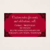 ヴィンテージ卵ベーカリーベーキングギフトラベルビズカード (裏面)