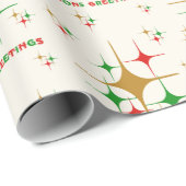 ヴィンテージ原子力1950年代季節のごあいさつクリスマス ラッピングペーパー