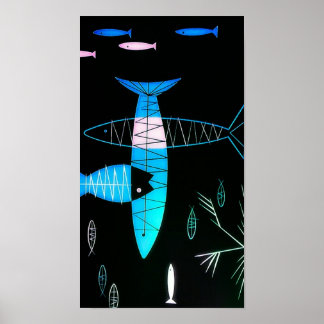 ヴィンテージ原子魚 ポスター