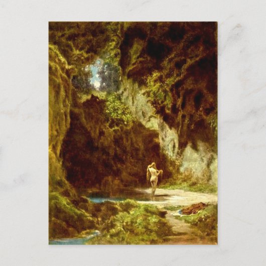 ヴィンテージ原性入浴ニンフ ポストカード (正面)