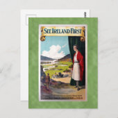 ヴィンテージ参照アイルランド最初の旅行 ポストカード (正面/裏面)