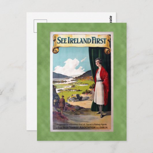 ヴィンテージ参照アイルランド最初の旅行 ポストカード (正面/裏面)