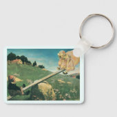 ヴィンテージ参照Saw Margery Daw, Jessie Willcox Smith キーホルダー (正面)