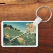 ヴィンテージ参照Saw Margery Daw, Jessie Willcox Smith キーホルダー (正面)