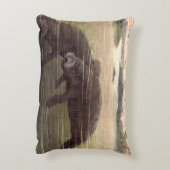 ヴィンテージ又は海牛、海洋哺乳類 アクセントクッション (裏面(縦))