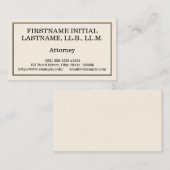 ヴィンテージ及びクラシックな弁護士の名刺 名刺 (正面/裏面)