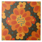 ヴィンテージ及びレトロなシームレスパターンセラミックタイル タイル (正面)