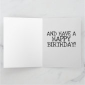 ヴィンテージ友おもしろい誕生日グリーティングカード カード (内部)