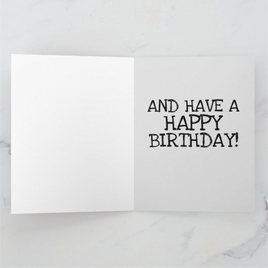 ヴィンテージ友おもしろい誕生日グリーティングカード カード (内部)