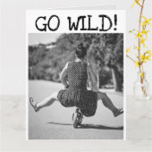 ヴィンテージ友おもしろい誕生日グリーティングカード カード (黄色い花)