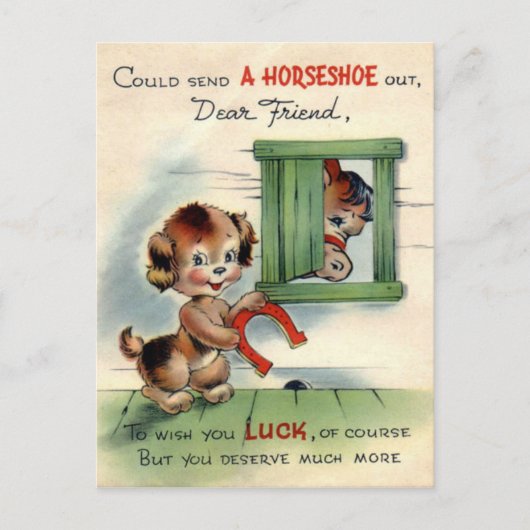 ヴィンテージ友情はがき ポストカード (正面)