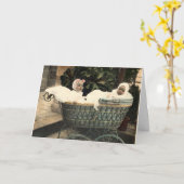 ヴィンテージ双子 カード (黄色い花)