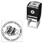 ヴィンテージ双眼鏡スケッチ セルフインキングスタンプ (インサイチュ)