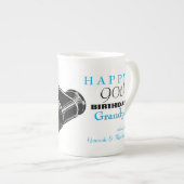 ヴィンテージ双眼鏡90誕生日パーソナライズMag ボーンチャイナマグカップ (正面右)