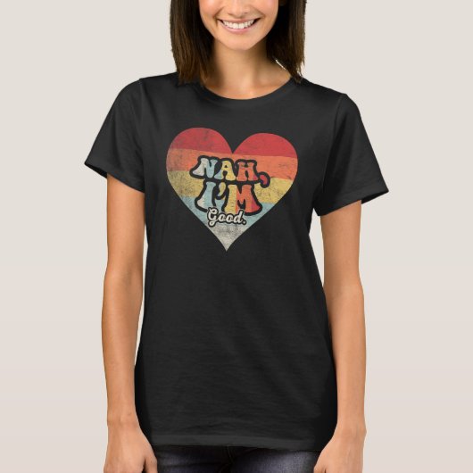 ヴィンテージ反バレンタインデーハートNAH良い Tシャツ (正面)