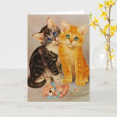 ヴィンテージ反省キッチンノートカード カード (黄色い花)