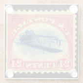 ヴィンテージ反転ジェニー絞りガラスのコースター ガラスコースター (裏面)