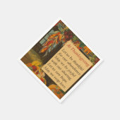 ヴィンテージ収穫場感謝詩 スタンダードカクテルナプキン (角)