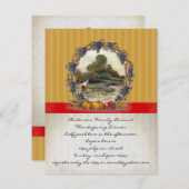 ヴィンテージ収穫感謝祭ディナー招待状 招待状 (正面/裏面)