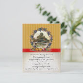 ヴィンテージ収穫感謝祭ディナー招待状 招待状 (スタンド正面)