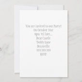 ヴィンテージ収集可能なトイベア 招待状 (裏面)