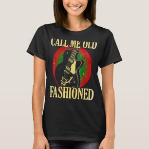 ヴィンテージ古いギタリストファッションドギタープラに電話 Tシャツ