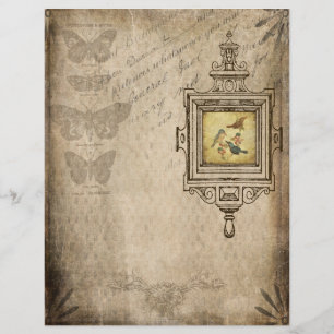 ヴィンテージ古いスクラップブック&ジャーナル紙