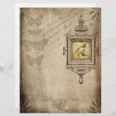 ヴィンテージ古いスクラップブック&ジャーナル紙 (正面/裏面)