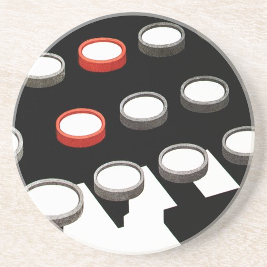 ヴィンテージ古いタイプライターファッションドキーボード コースター (正面)