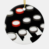 ヴィンテージ古いタイプライターファッションドキーボード セラミックオーナメント (正面)